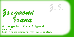 zsigmond vrana business card